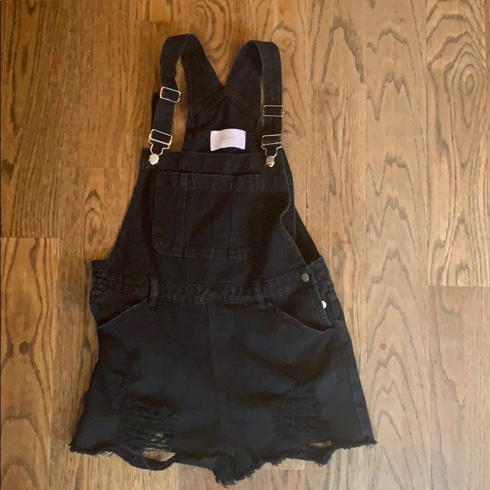 Black Overalls - Shorts